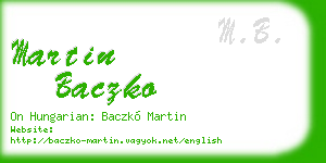 martin baczko business card